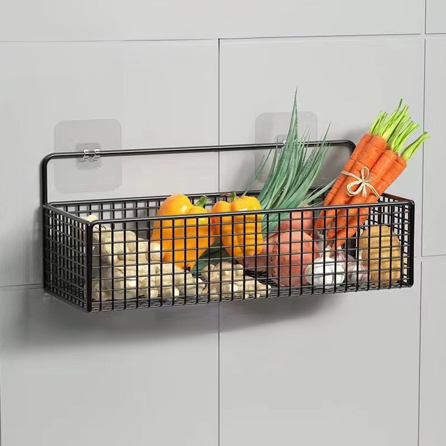 Hanging Floating Shelves, 2 Sets Of Wall Mounted Shelves For Wall Storage, Hanging Storage Shelf For Bathroom, Living Room, Bedroom, Kitchen Seasoning Rack Shower Toiletries Basket Black