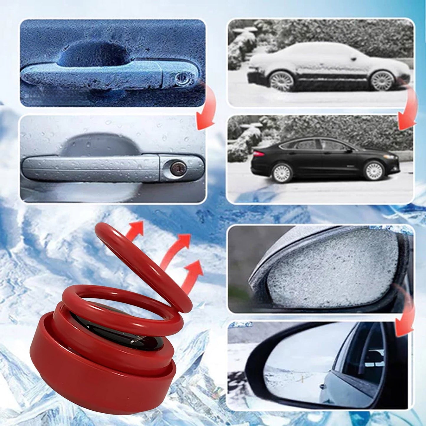 Portable Dynamic Molecular Heater,Heated Glass Fan Defroster Mini Car Heater Solar Anti-Icing Tool Kinetic Heating Portable Kinetic Molecular Car Defroster For Car Living Room Bedroom