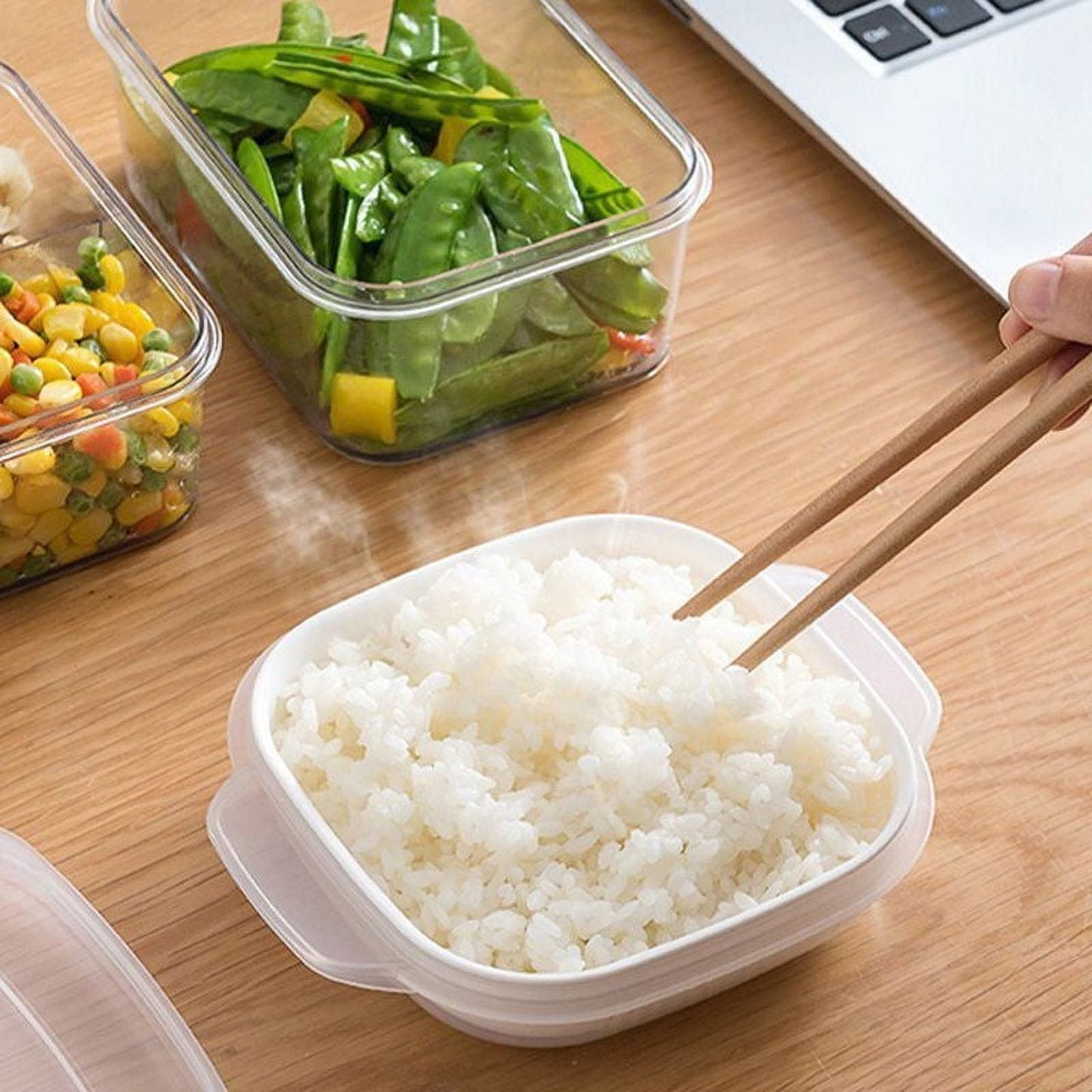 2 Pieces Microwave Bowls with Lids Small Microwave Steamer for Vegetables Microwave Cookware Microwave Safe Bowls Ramen Bowl Salad Dishes Food Container for Kitchen, 5.9X5.1X1.9in