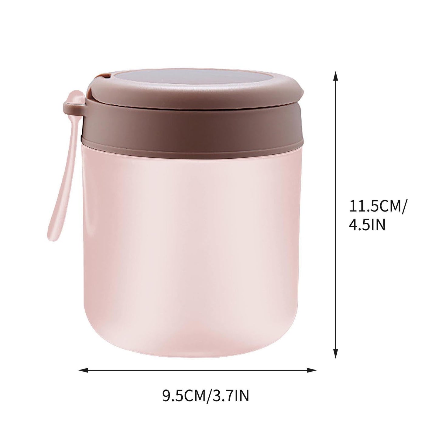 Thermo for Hot Food Kids - 16 Oz, Insulated Food Jar for Soup, Width Mouth Stainless Steel Insulated Lunch Container, Portable Vacuum Insulated Jar Leakproof with Lids for Adults Kids Pink