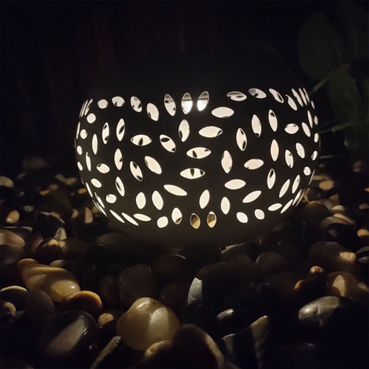 Solar Lantern Outdoor Waterproof, Solar Table Lights LED Metal Tabletop Light Solar Powered Decorative Lighting Lanterns for Desk Bedroom Patio Garden Yard,Flickering Flame Light round Pot White