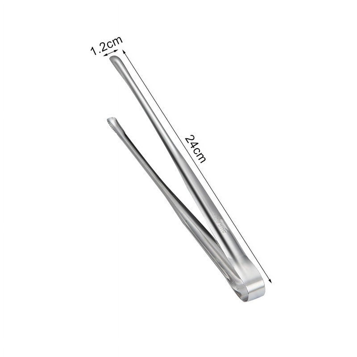 Stainless Steel Slim Tongs 2PCS, Japanese Barbecue Tweezers, Lightweight Yakiniku Tongs, Korean Grill Tong, Upscale Sushi Tong, Small Kitchen Tong,304 Stainless Steel Meat Clip Steak Clip Silver