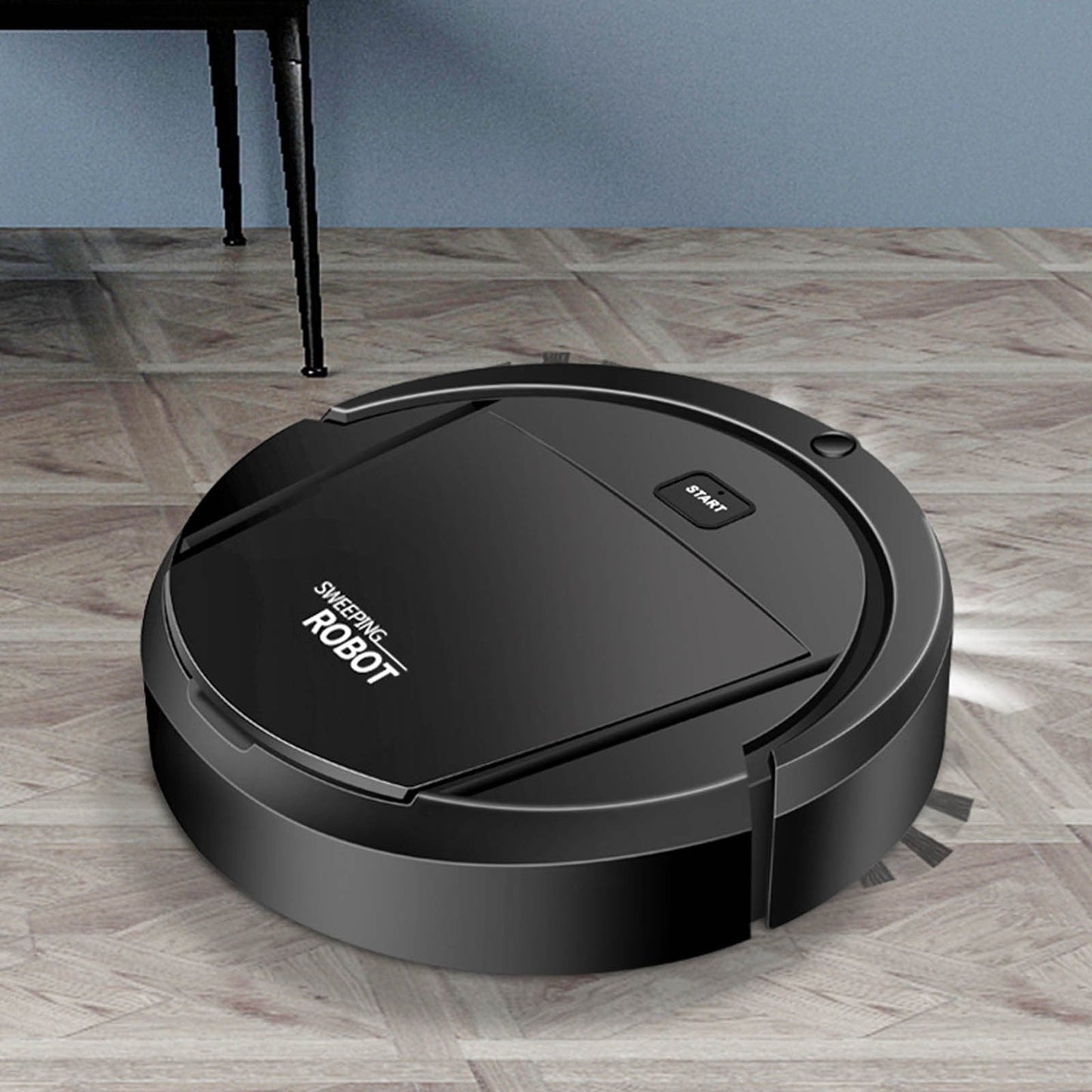Robot Vacuum Cleaner, 4 in 1 Ultra Thin Low Operation Intelligent Sweeping Mopping Robot,for Hard Floor, Pet Hair and Low-Piled Carpet,Quiet,Integral Memory Multiple Cleaning Modes Vacuum Black