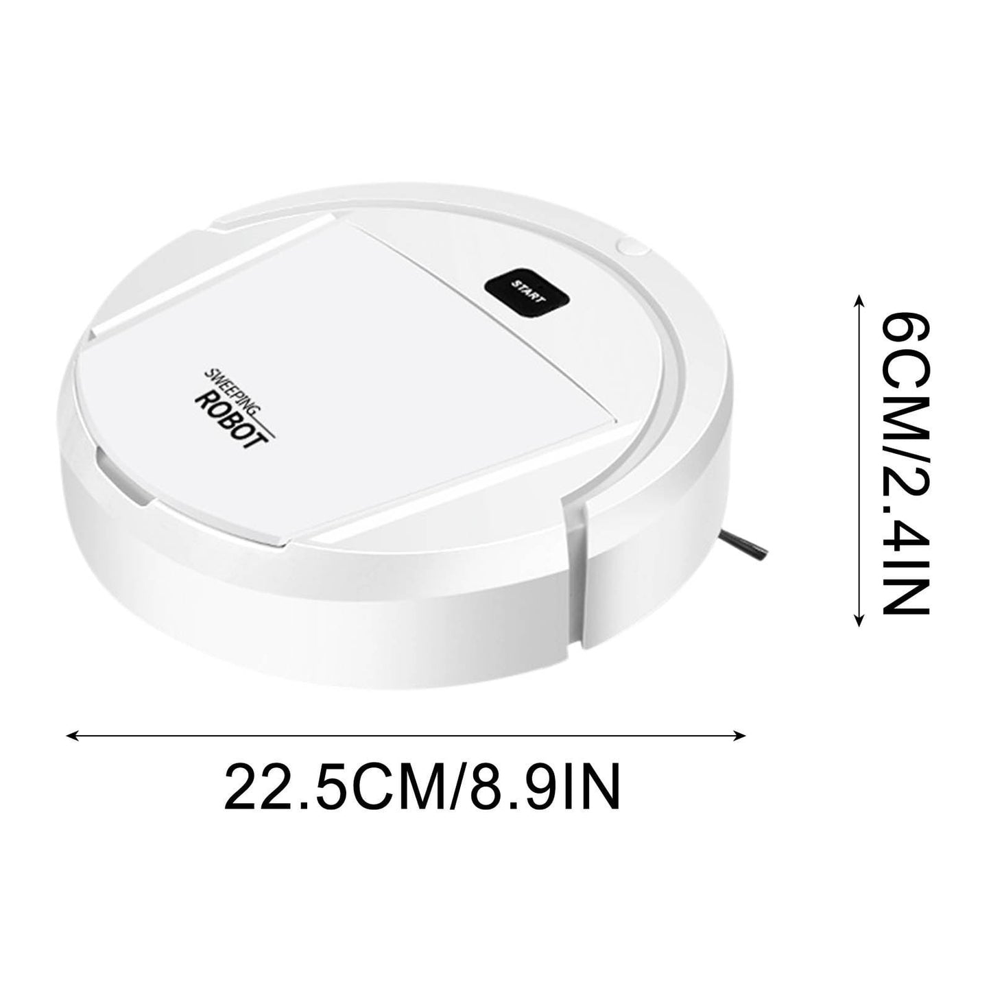 Robot Vacuum Cleaner, 4 in 1 Ultra Thin Low Operation Intelligent Sweeping Mopping Robot,for Hard Floor, Pet Hair and Low-Piled Carpet,Quiet,Integral Memory Multiple Cleaning Modes Vacuum White