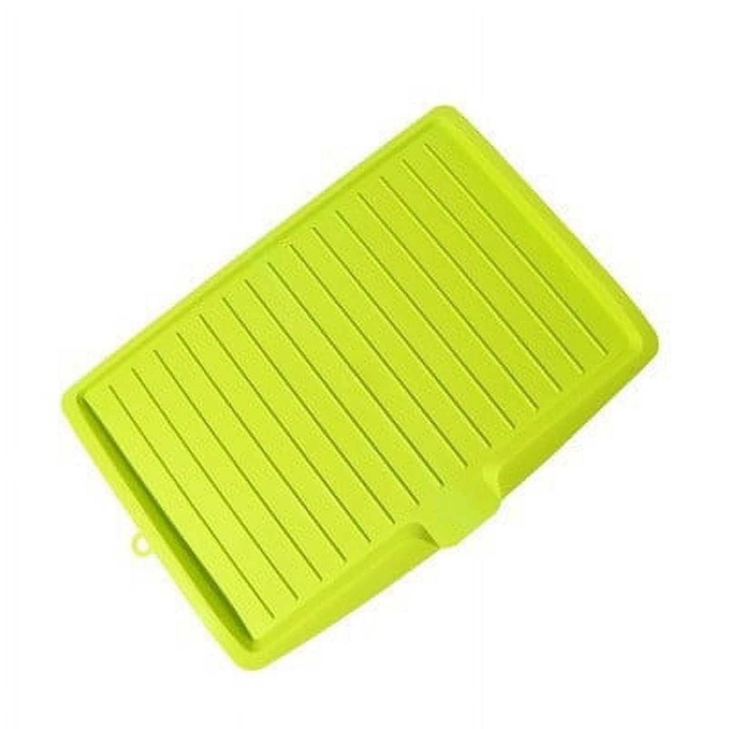 Dish Drain Board with Side Drop - Kitchen Utility Draining Board, Drain Rack, 17.5x12 Inch Kitchen Drying Tray | Heat-Resistant Drip Rack for Quick Drainage and Easy Storage, Drying Dish Rack Tray Green