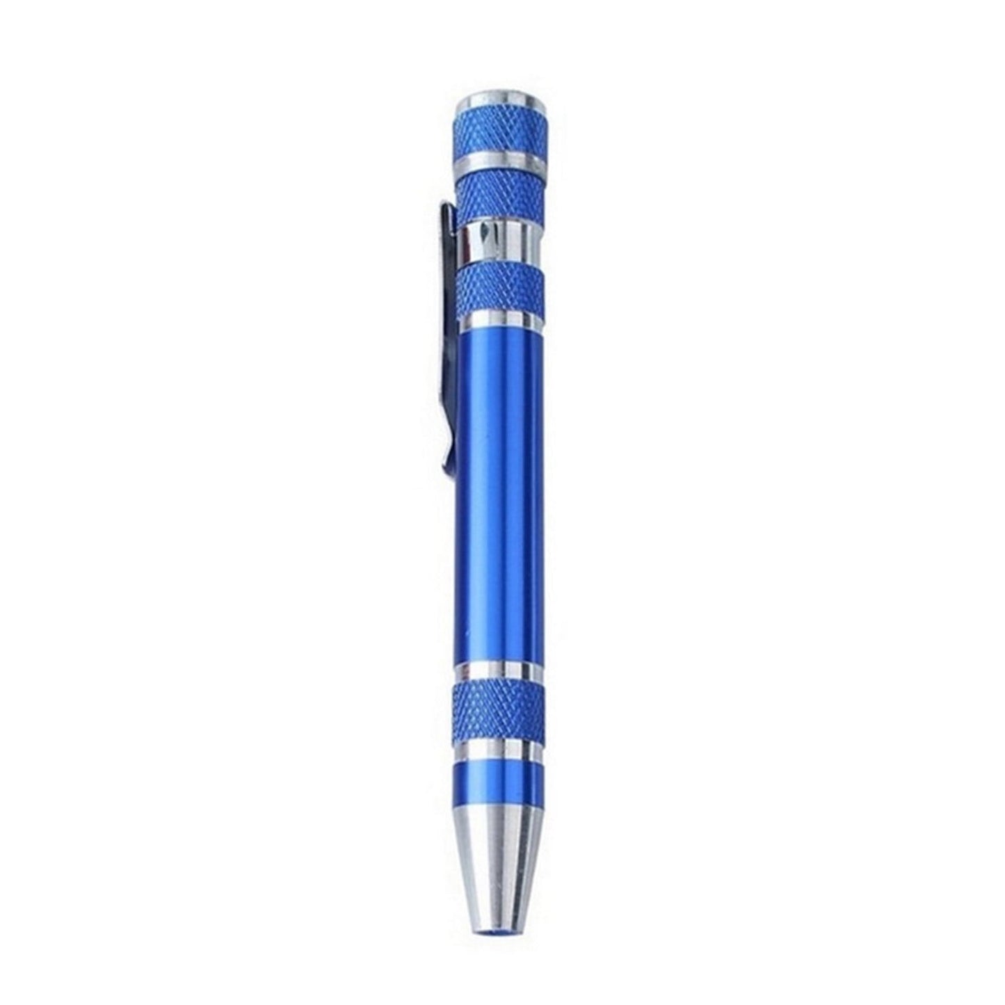 8 In 1 Pen Screwdriver - Multitool Pocket Screwdriver Mini Screwdriver Set Handy Tool Magnetic Portable Screwdriver Crossing Flathead Screwdriver for Repairing Installing Hand Tool Blue