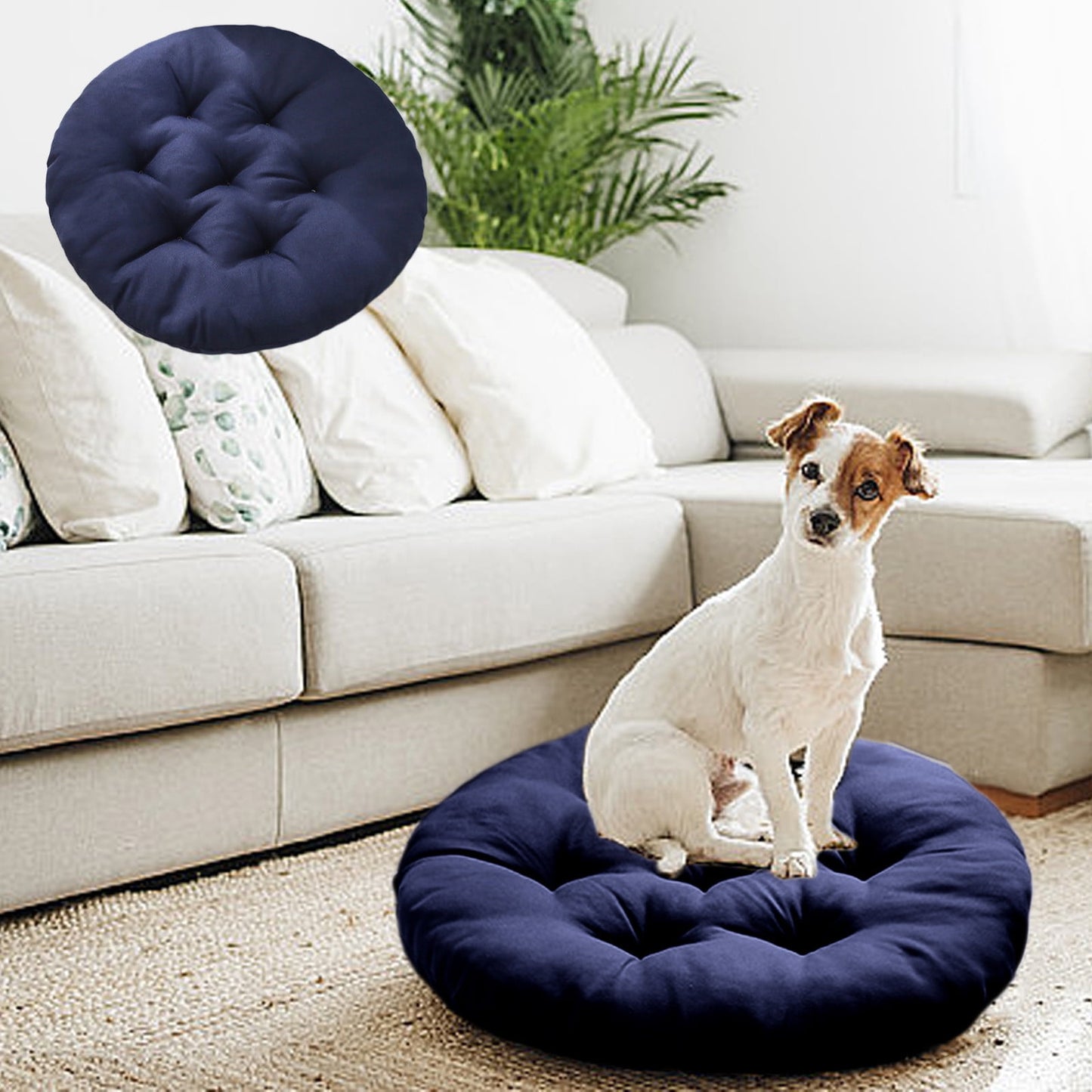 Outdoor Seat Cushion, Round Rattan Cushion, Hanging Basket Chair Cushion for Swing Chair Hammock Wicker Chair Rocking Chair,Vuyungers Seat Cushions Floor Pillow Blue