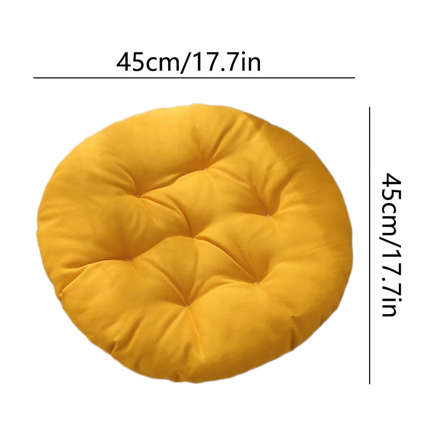 Outdoor Seat Cushion, Round Rattan Cushion, Hanging Basket Chair Cushion for Swing Chair Hammock Wicker Chair Rocking Chair,Vuyungers Seat Cushions Floor Pillow Yellow