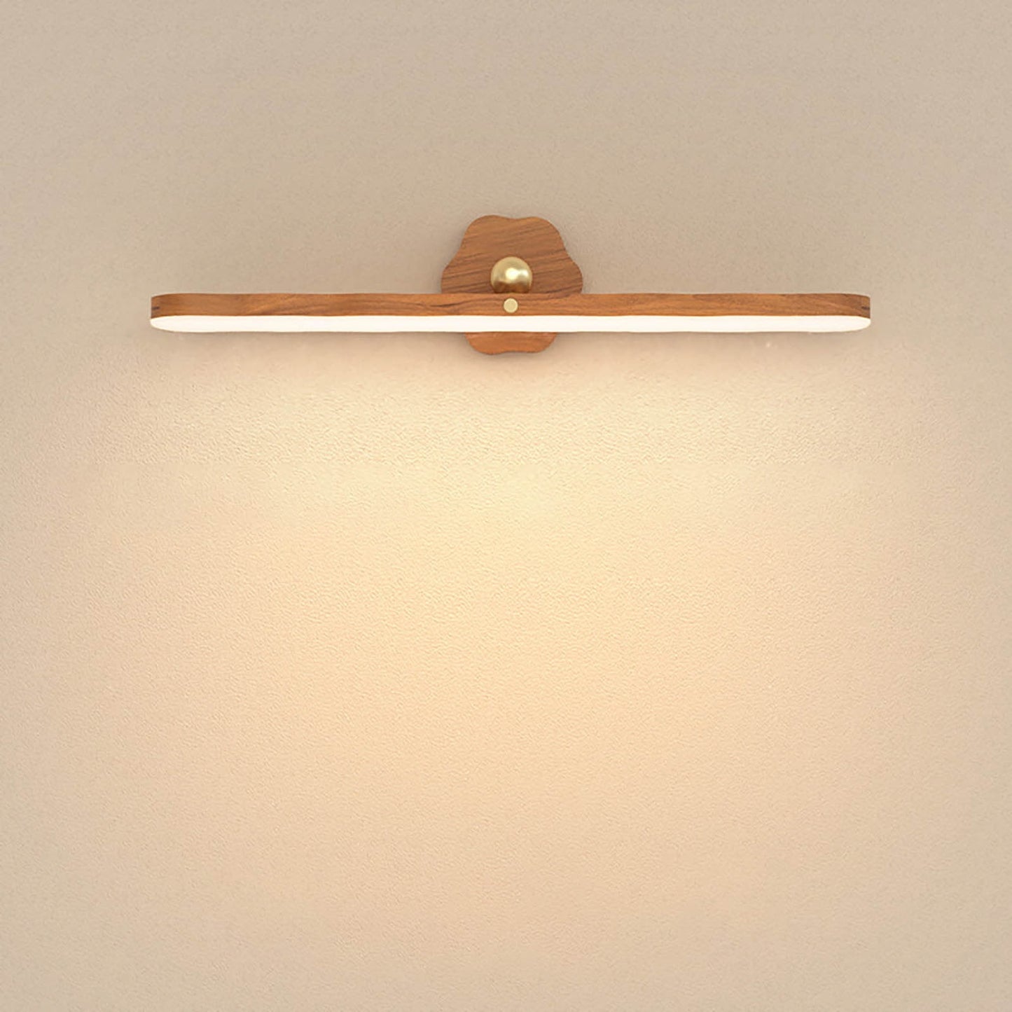 Wall Lights for Bedroom Battery Operated Wall Sconce Lamp Vanity Light Magnetic Wooden Wireless Rechargeable Wall Lights,Rotating Multi-purpose Night Light Movable Light Detachable Cabinet Light A
