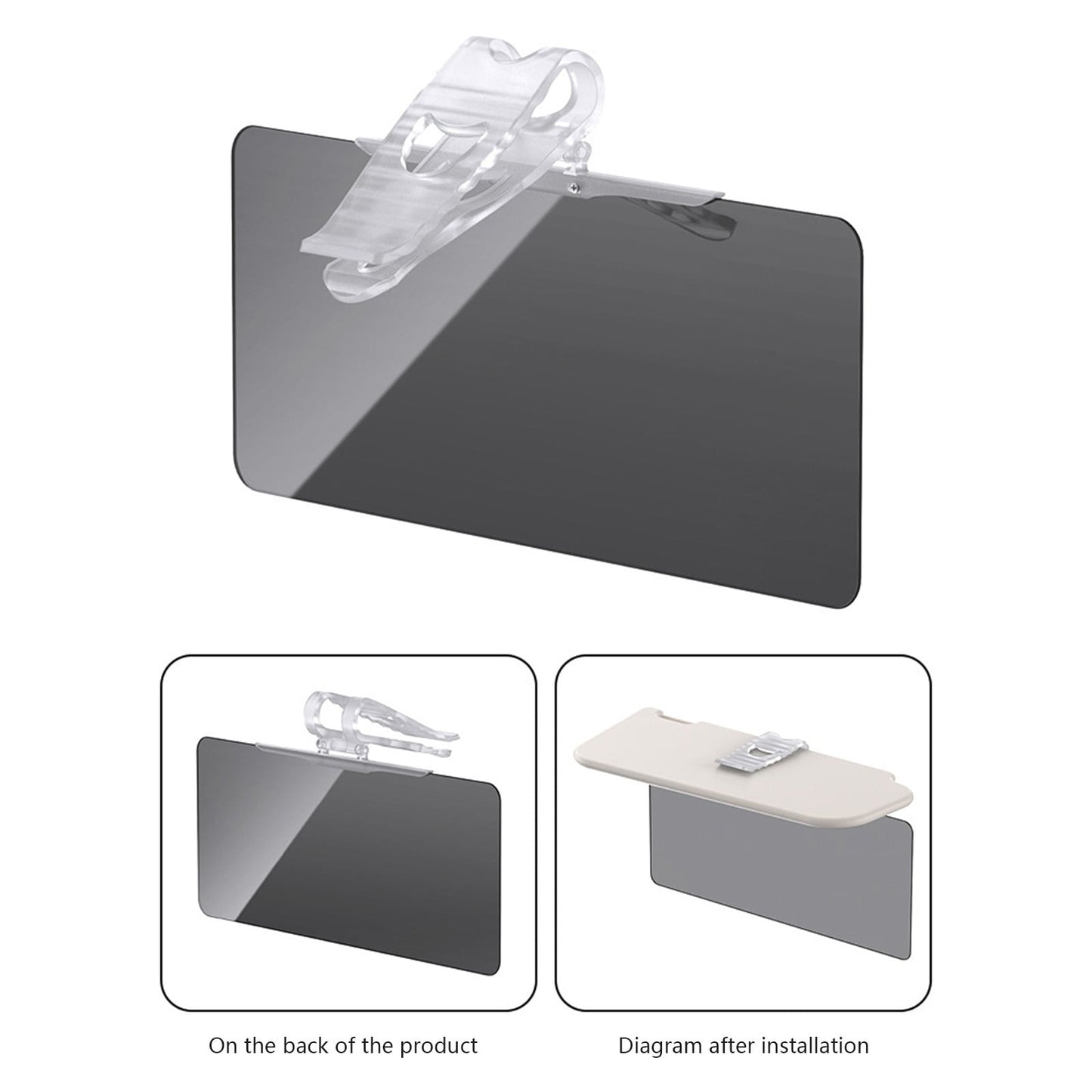 Sun Visor Extender for Cars - Universal Car Visor Extension, UV400 Sun Blocker, Anti-Glare Visor Clip, 11.8x5.12in, Adjustable Car Sun Visor for Driving Safety, Fits All Cars and SUVs - Black