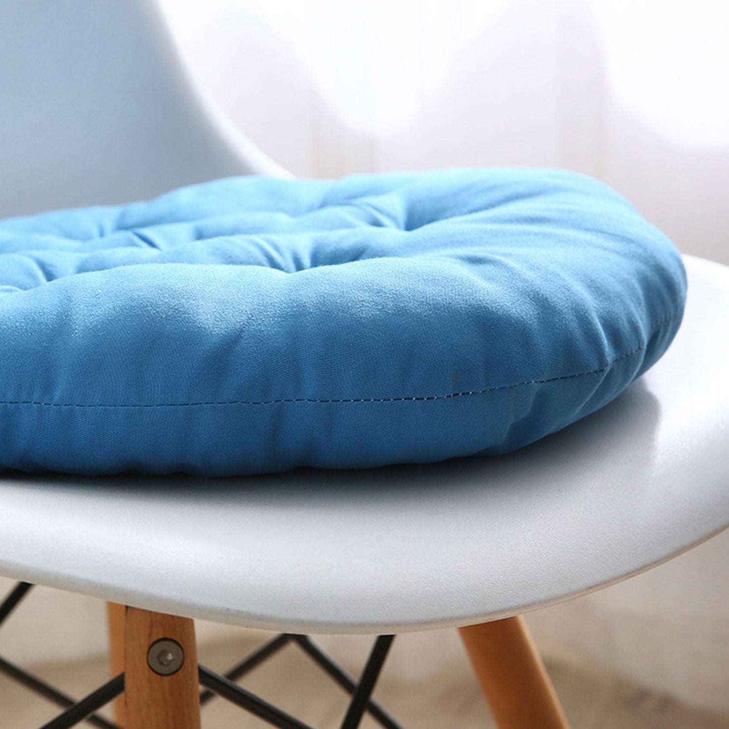 Round Bar Stool Cushion - Round Soft Chair Cushions Home Floor Pillow Indoor Corduroy Chair Pads Office Seat Cushion, Comfortable Sitting for Wooden or Metal Stools Gray