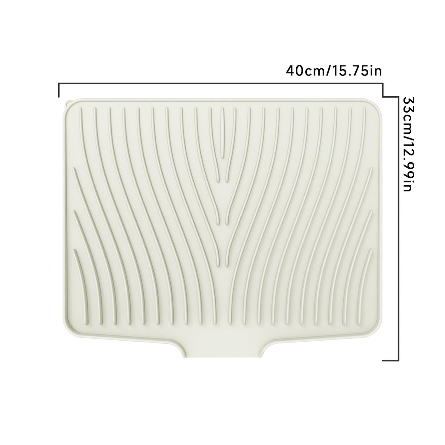 40x33 Inch Extra Large Kitchen Countertop Draining Silicone Tray - No Punching, Waterproof Drying Pad for Dishes,Water Diverting, Anti-Accumulating, Multifunctional Counter Protector for Kitchen Use white