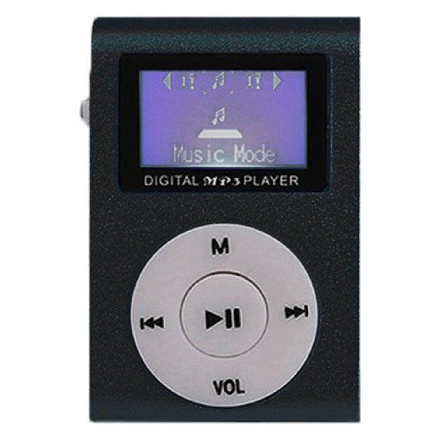 Portable MP3 Player with Clip - Mini USB LCD Screen MP3 Player, Support MP1, MP2, MP3 Music Formats, Built-in Rechargeable Battery,Includes Headphones, for Sports and Outdoor Activities Black
