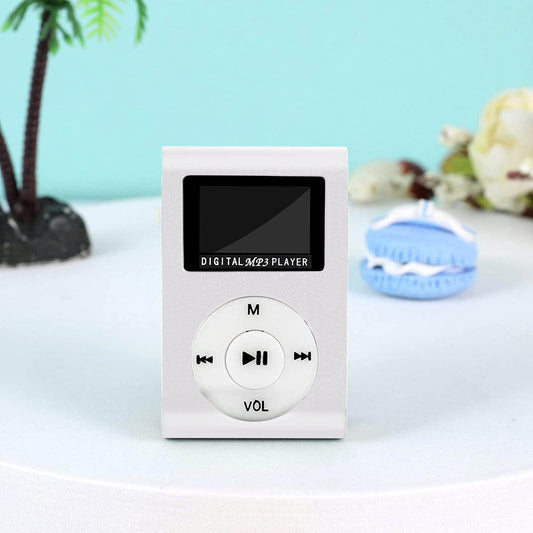 Portable MP3 Player with Clip - Mini USB LCD Screen MP3 Player, Support MP1, MP2, MP3 Music Formats, Built-in Rechargeable Battery,Includes Headphones, for Sports and Outdoor Activities Multicolor