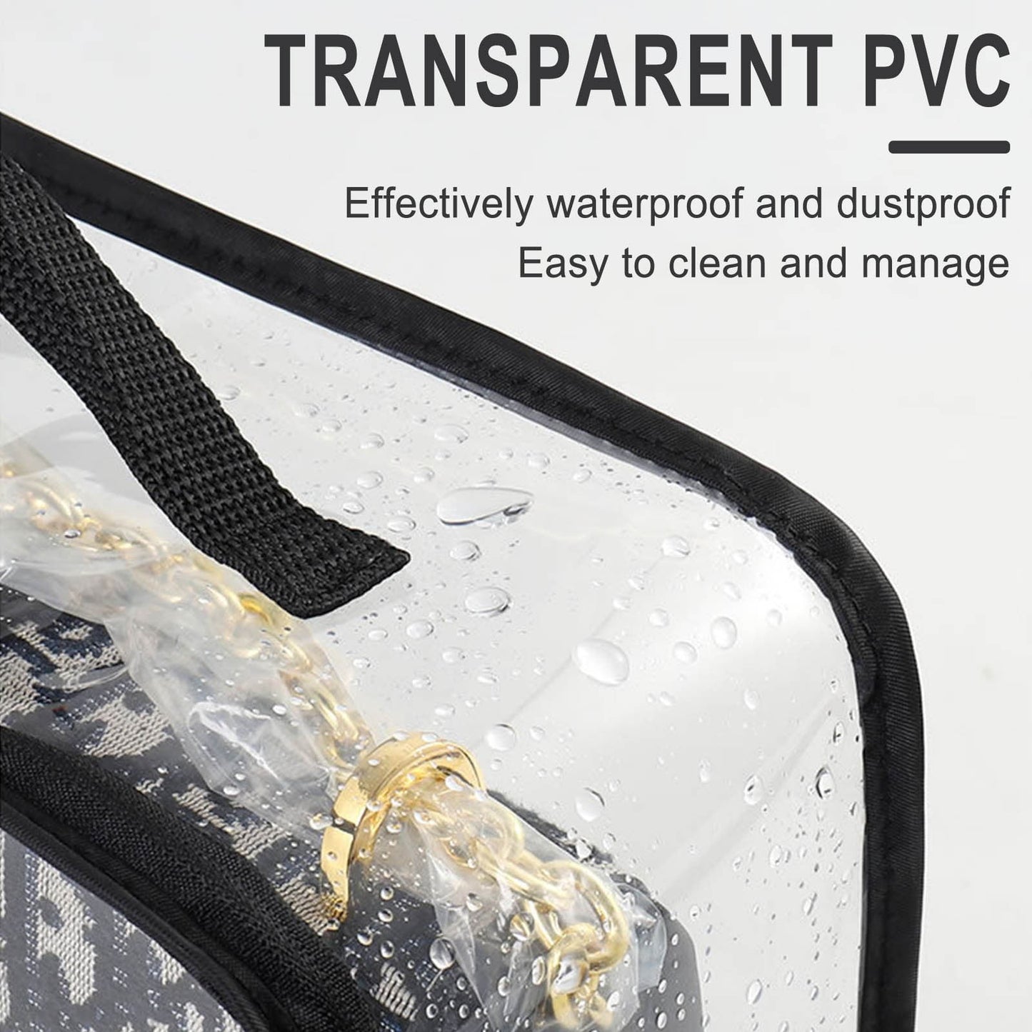 Clear Makeup Bags - Visual Bag Organizing Bag, Large Cosmetic Makeup Bags Set Clear PVC with Zipper Handle Portable Travel Luggage Pouch Airport Airline Vacation Organization A