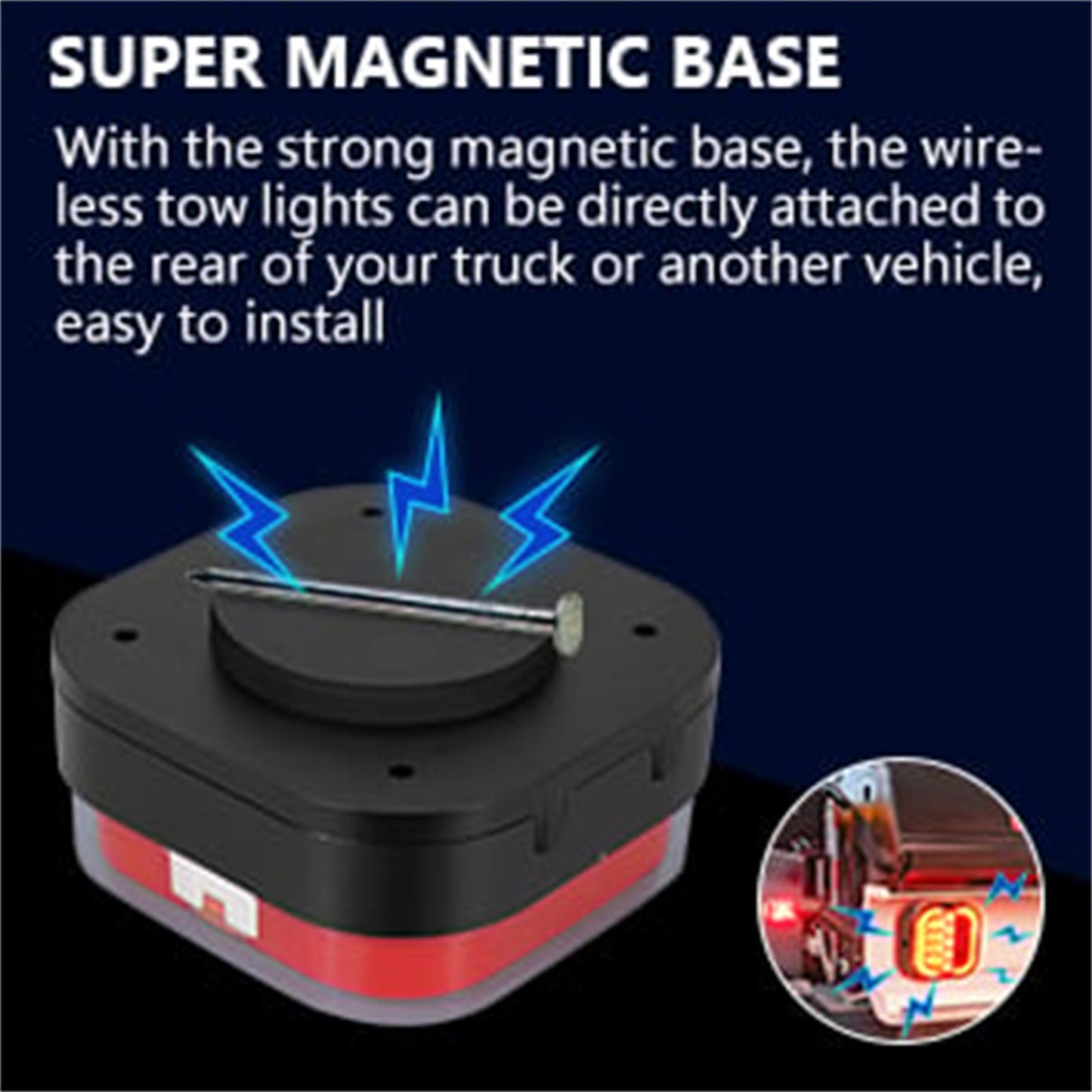 Trailer Lights,Boat Trailer Lights,Wireless ,LED Rear Tail Lights Dynamic Stop Brake Indicator Lamp Trailer ,Utility Boat Trailer Submersible ,Magnetic & Screw Mount Tow Lights,Waterproof Reflective