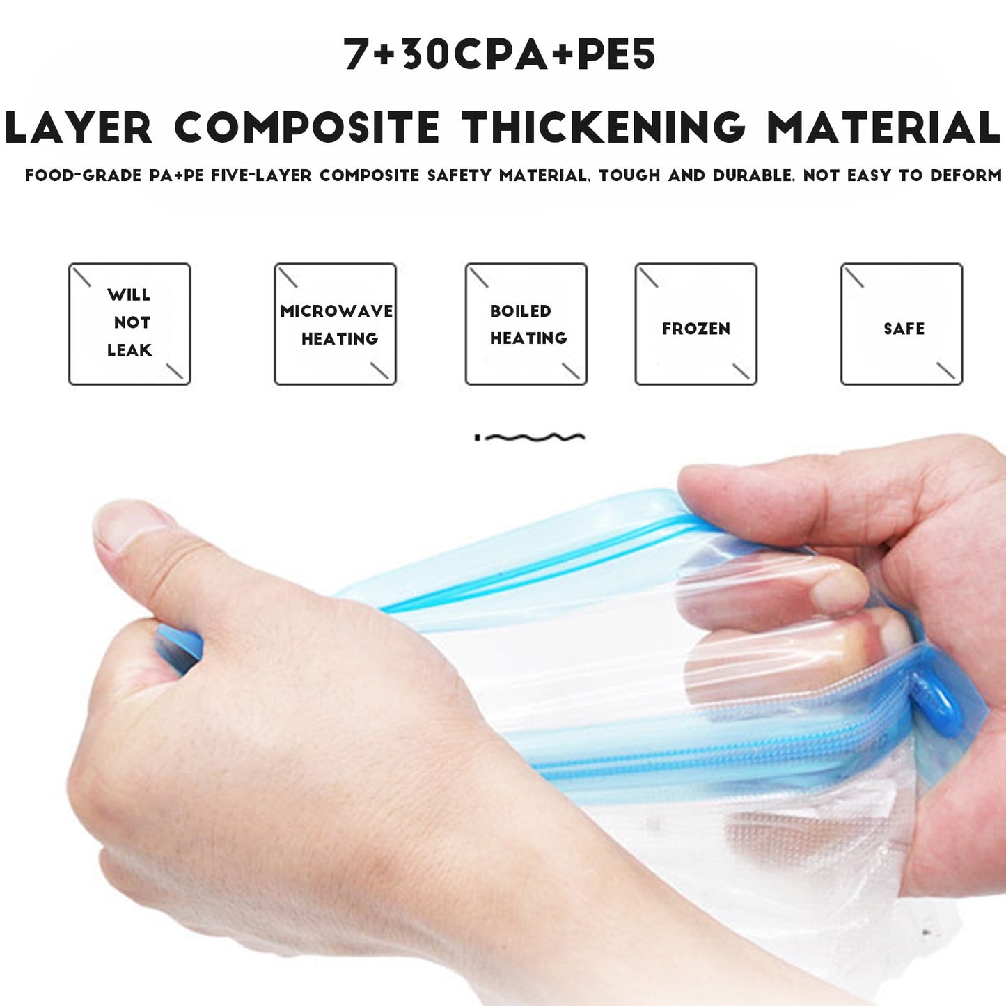 10-Pack Reusable Vacuum Food Storage Bags - BPA-Free, Various Sizes, Double Zipper Seal, Easy-to-Use Vacuum Sealer Bags for Food, Pet Treats & Small Items - Clear, Space-Saving, Freshness Preservation 22*34