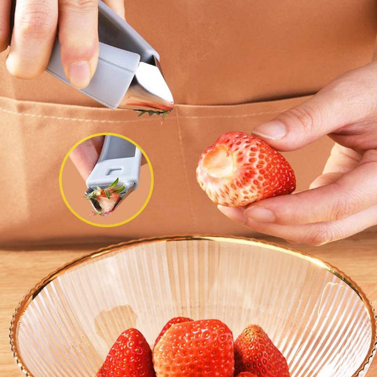 Pineapple Eye Remover Tool, Multifunctional Pineapple Corer and Slicer, Stainless Steel Cutter Strawberry Stem Remover Quickly Cut and Remove Tweezers Kitchen Tools Gray