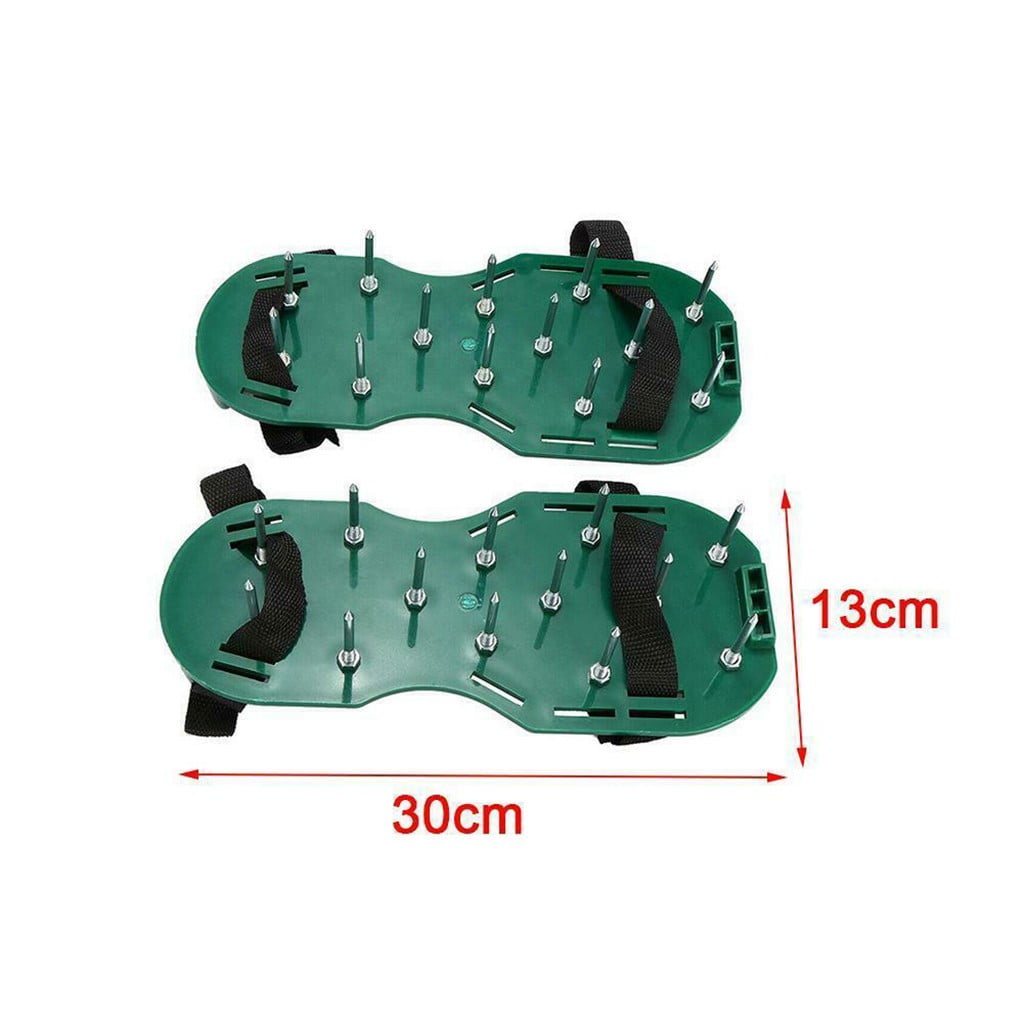 Lawn Aerator Shoes with Hook & Loop Straps for Effectively Aerating Lawn Soil, One Size Fits All Free-Installation Heavy Duty Spiked Sandals Shoes for Easy Use for Yard Patio Garden