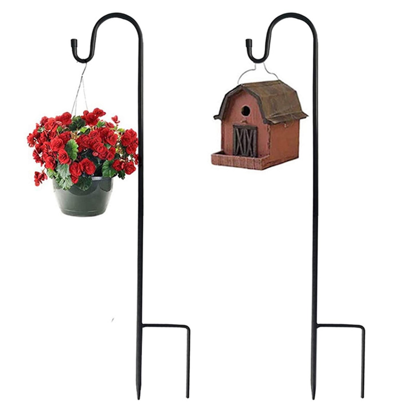 Garden Hooks for Outdoor Lanterns, Garden Hooks for Hanging Plants, Solar Lights, Small Shepherds Hooks for Outdoor, Plant Poles 100CM