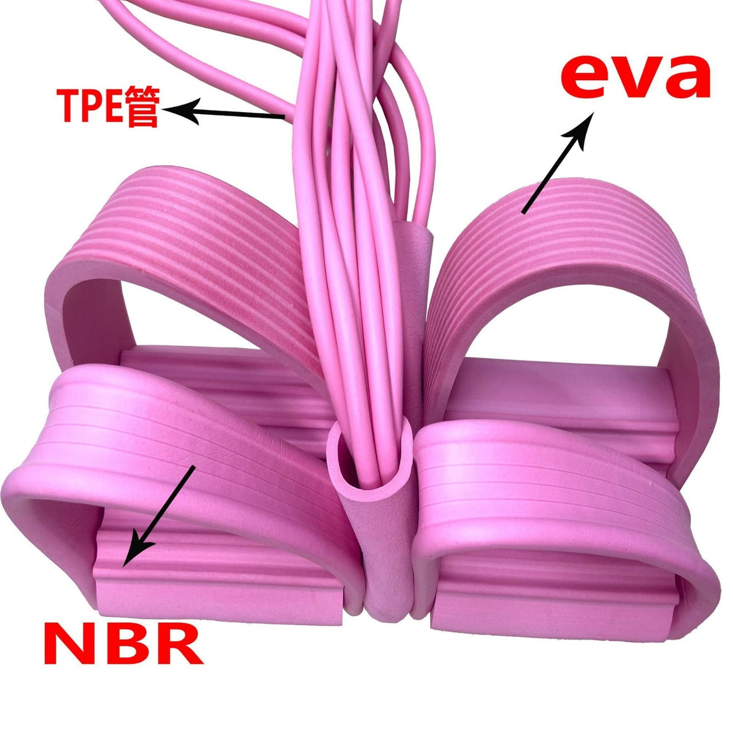 21 Fitness Resistance Bands-4 Tube Pedal Ankle Puller - Sit up Leg Stretch Rope Exercise Bands with Handles, Stretching Workout Fitness Bands for Arm Weights Exercise Equipment Black