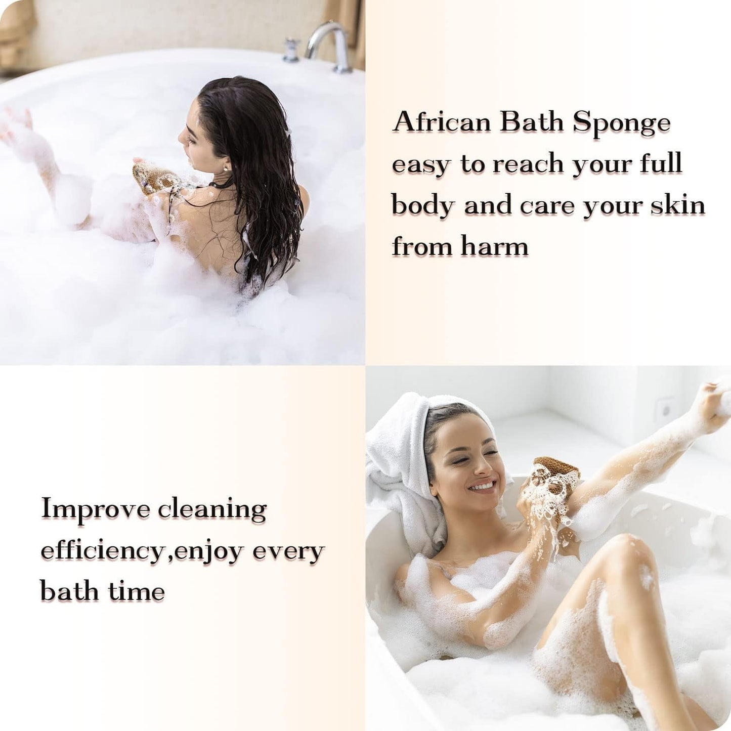 3 Pieces African Net Sponge with Handles Long African Exfoliating Net Washcloth Bath Sponge Net Cloth Wash Net Body Back Scrubber for Shower Loofah, 31.5x5.9 31.5" x 5.9" Blue*1 Brown*1 ruple*1