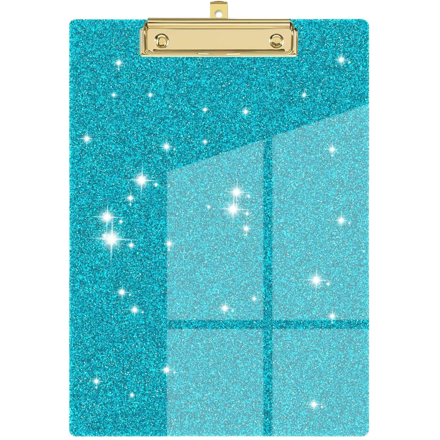 Acrylic Clipboards, Fashion Glitter Clip Board with Low Profile Gold Clip, Designed for Classroom School and Office Use, A4 Letter, 5.91x3.94x0.39 5.91" x 3.94" x 0.39" Pink
