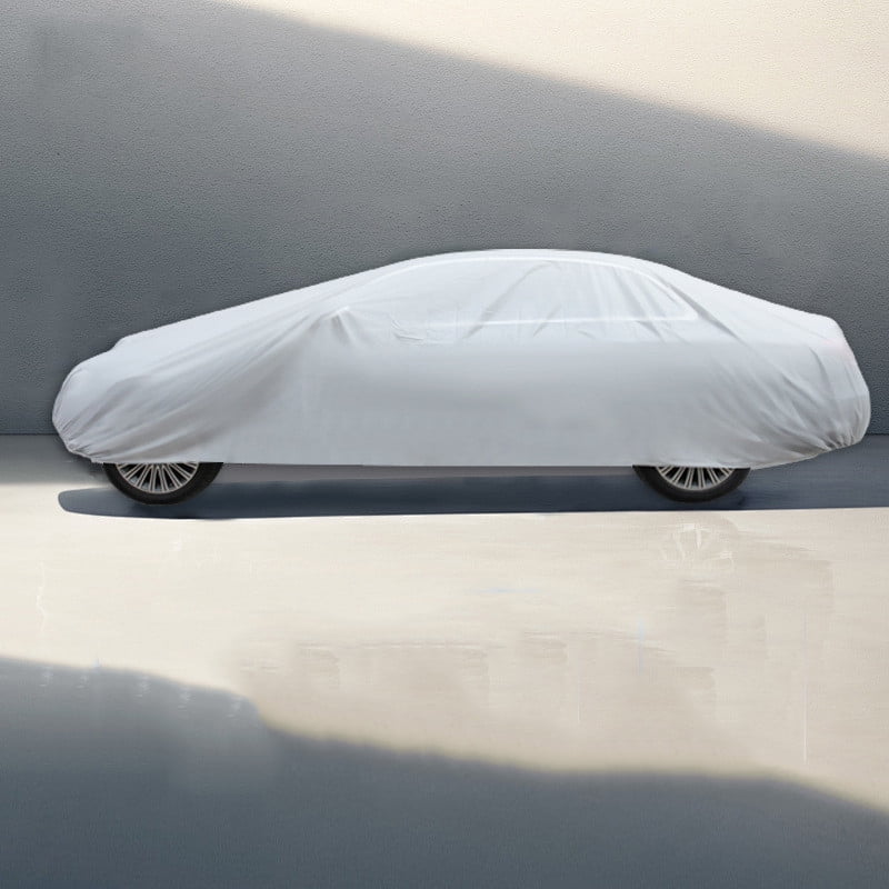 Car Cover Universal Fit - Lightweight All-Weather Protection Water & Scratch Resistant Fabric for Cars Trucks SUVs M