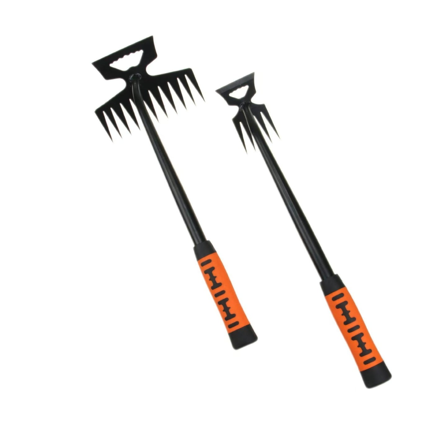 2025 Upgraded Weed Puller Tool, Weeding Artifact Uprooting Weeding Tool Weed Remover Tool 4 Teeth Manganese Steel Weed Pulling Tool, Weeder Tool Dual Purpose Manual Weeders Tool for Garden (19.7inch) B