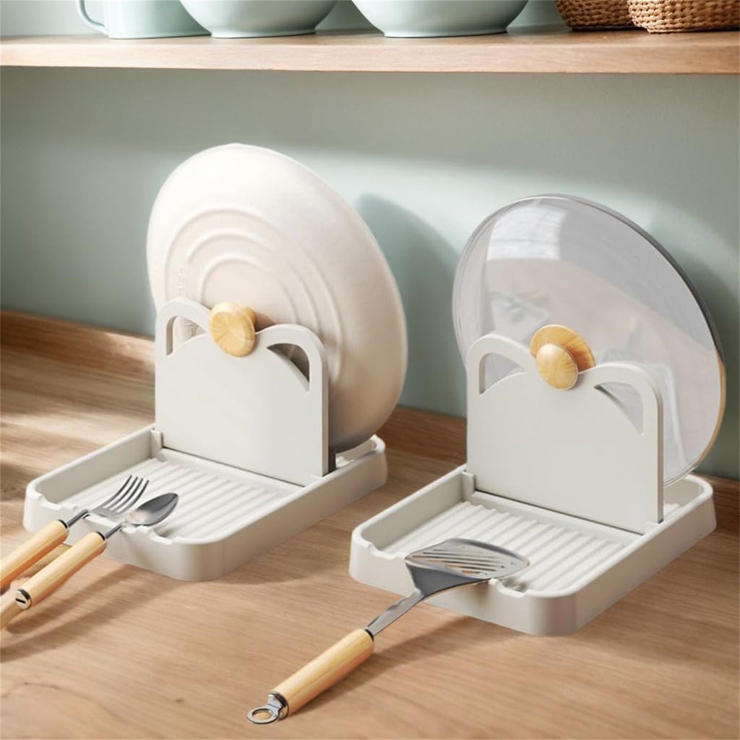 Silicone Spoon Rest with Lid, Heat-Resistant Foldable Utensil Holder for Spatulas, Kitchen Counter Organizer, Stove Top Safe Gray 7.28x5.51x4.13' 7.28" x 5.51" x 4.13" Gray