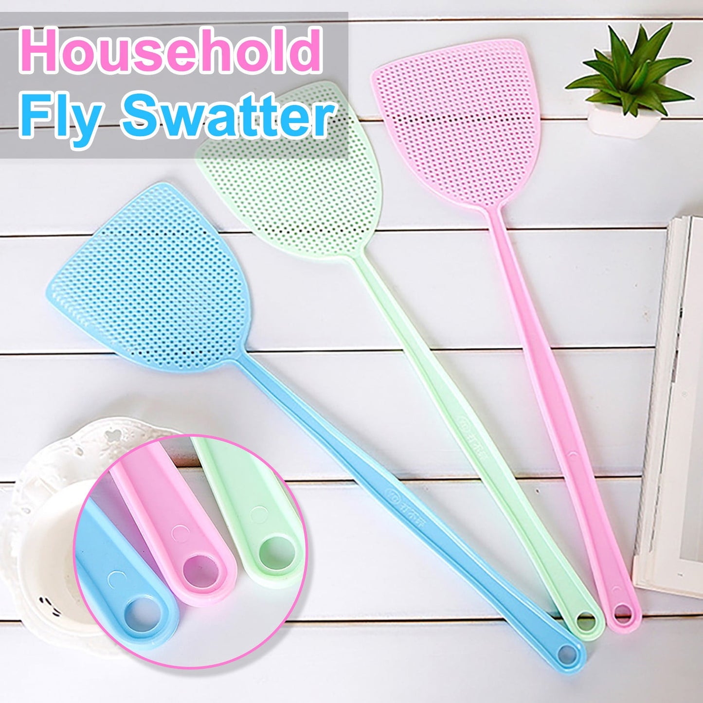 Flexible Fly Swatter, Strong Manual Swat for Pest Control,Long Handles for Indoor and Outdoor, Racket for Bug,Mosquito, Bee, Spiders, Flies 3PCS blue, green