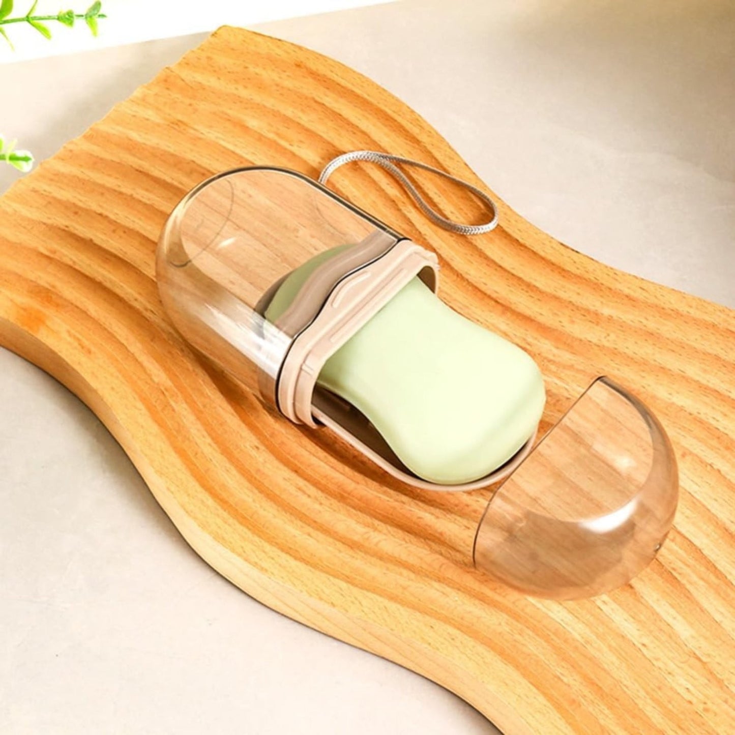 Bar Soap Holder Dish 1 Pack for Shower, Travel Soap Case with Lid for Gym, Camping Essentials, Travel Size Toiletries, Portable, Leakproof 4.33" x 2.76" x 1.57" Clear