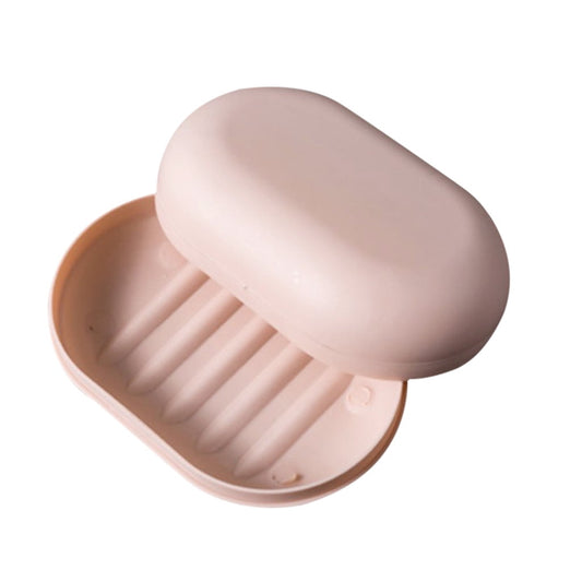 Bar Soap Holder Dish 1 Pack for Shower, Travel Soap Case with Lid for Gym, Camping Essentials, Travel Size Toiletries, Portable, Leakproof 2.76" x 4.33" Pink