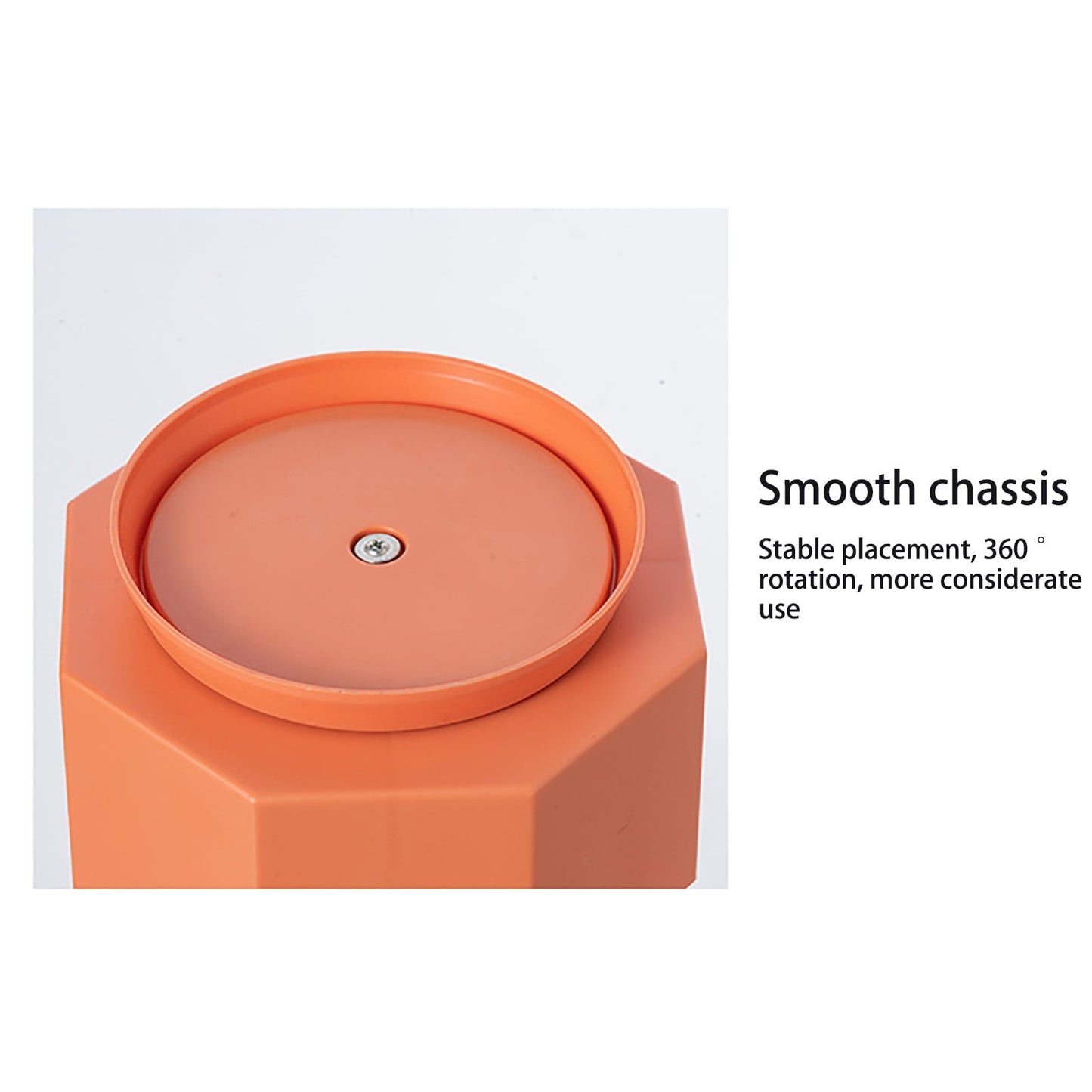 Large Capacity Rotating Pen Holder, Desktop Organizer for Office Supplies, Cosmetics Brushes, 5-Slot Plastic Storage Basket for Desk, Dorm, Kitchen Counter White 5.51x5.51x4.52' 5.51" x 5.51" x 4.52" Orange