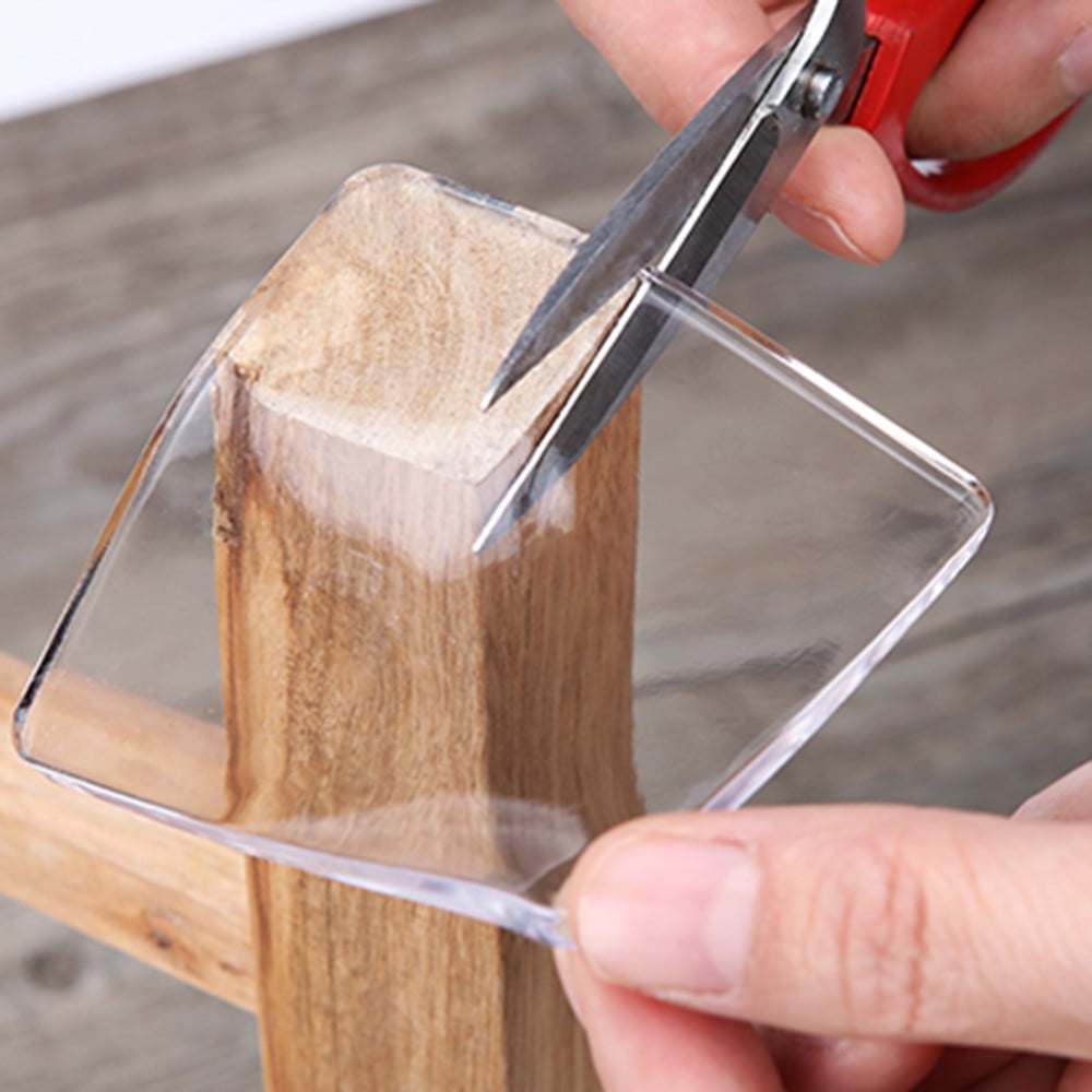 Clear Non Skid Furniture Grippers, 4 PCS Rubber Non Slip Furniture Pads, Self Adhesive Anti Slip Furniture Pads, Anti Slide Hardwood Floors Protectors for Keep Couch Stoppers, 2.76x2.76x0.16 2.76" x 2.76" x 0.16" Clear