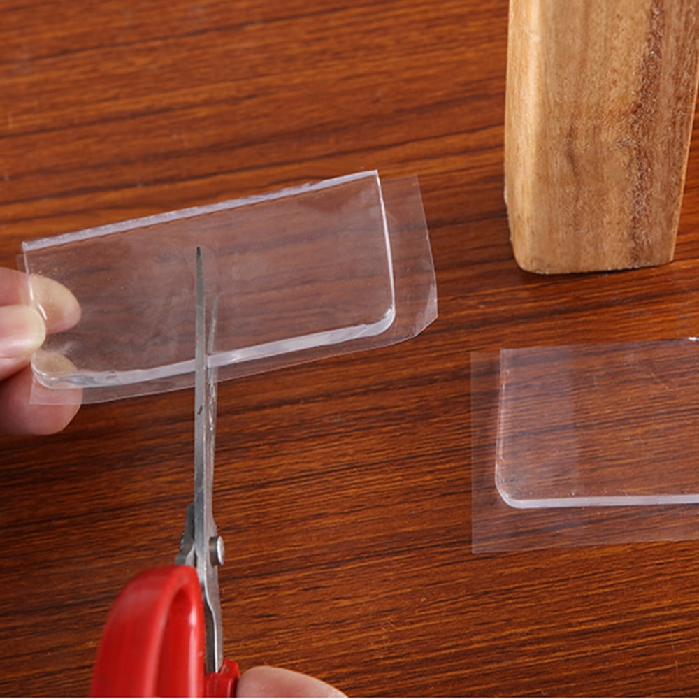 Clear Non Skid Furniture Grippers, 4 PCS Rubber Non Slip Furniture Pads, Self Adhesive Anti Slip Furniture Pads, Anti Slide Hardwood Floors Protectors for Keep Couch Stoppers, 2.76x2.76x0.16 2.76" x 2.76" x 0.16" Clear