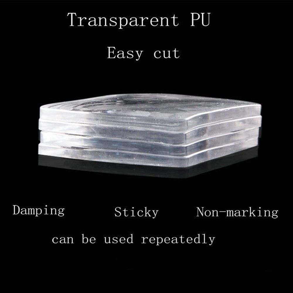 Clear Non Skid Furniture Grippers, 4 PCS Rubber Non Slip Furniture Pads, Self Adhesive Anti Slip Furniture Pads, Anti Slide Hardwood Floors Protectors for Keep Couch Stoppers, 2.76x2.76x0.16 2.76" x 2.76" x 0.16" Clear