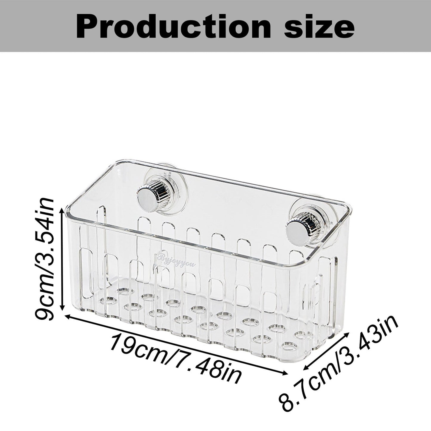 Kitchen Sponge Holder with Suction Cups, Removable Sink Caddy Organizer for Brushes, Dishcloths, Stainless Steel Drain Rack for Countertops Clear2 3.43x7.48' 3.43" x 7.48" Clear2