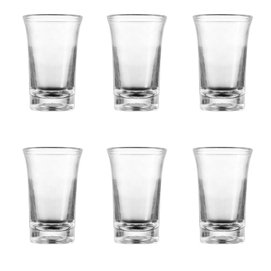 Heavy Base Shot Glass Set, Whiskey Shot Glass espresso liquor 6-Pack Modern And Elegant Set Of 6 Exquisite Clear Wine Glasses