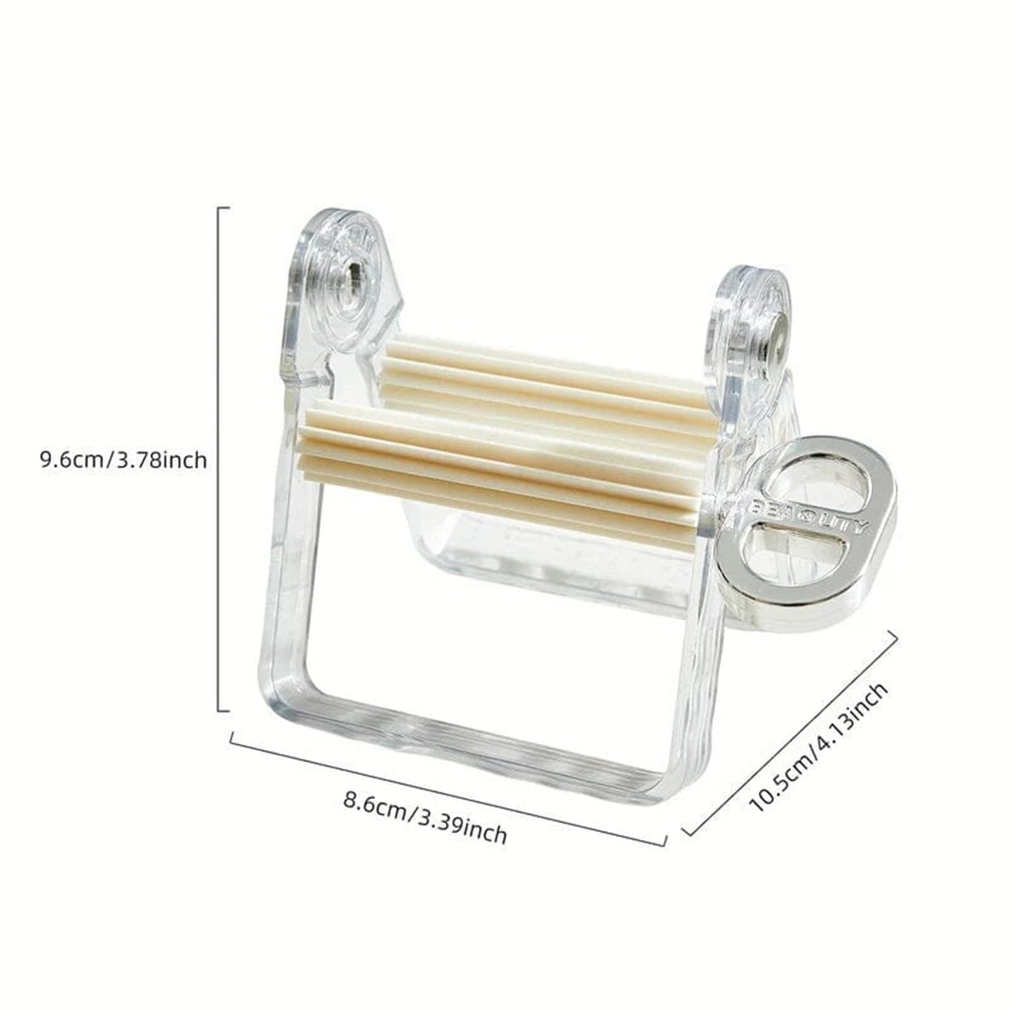 Luxury Paint Tube Squeezer Wringer Tool - Rolling Tube Squeeze Roller for Toothpaste - Toothpaste Tube Squeezer for Artists, Hair Salons, Painters - Daily Living Essential, (Black) 3.39x4.13x3.78 3.39" x 4.13" x 3.78" White