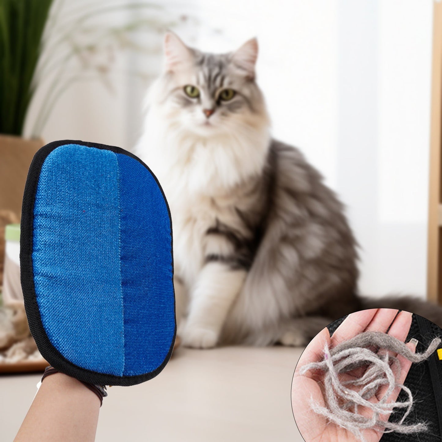 Pet Grooming Gloves,Cat Grooming Gloves for Dog & Cat,Cat Brush Glove for Carpet, Couch, Clothing, Furniture, (Green) 7.28x9.45 7.28" x 9.45" Red2
