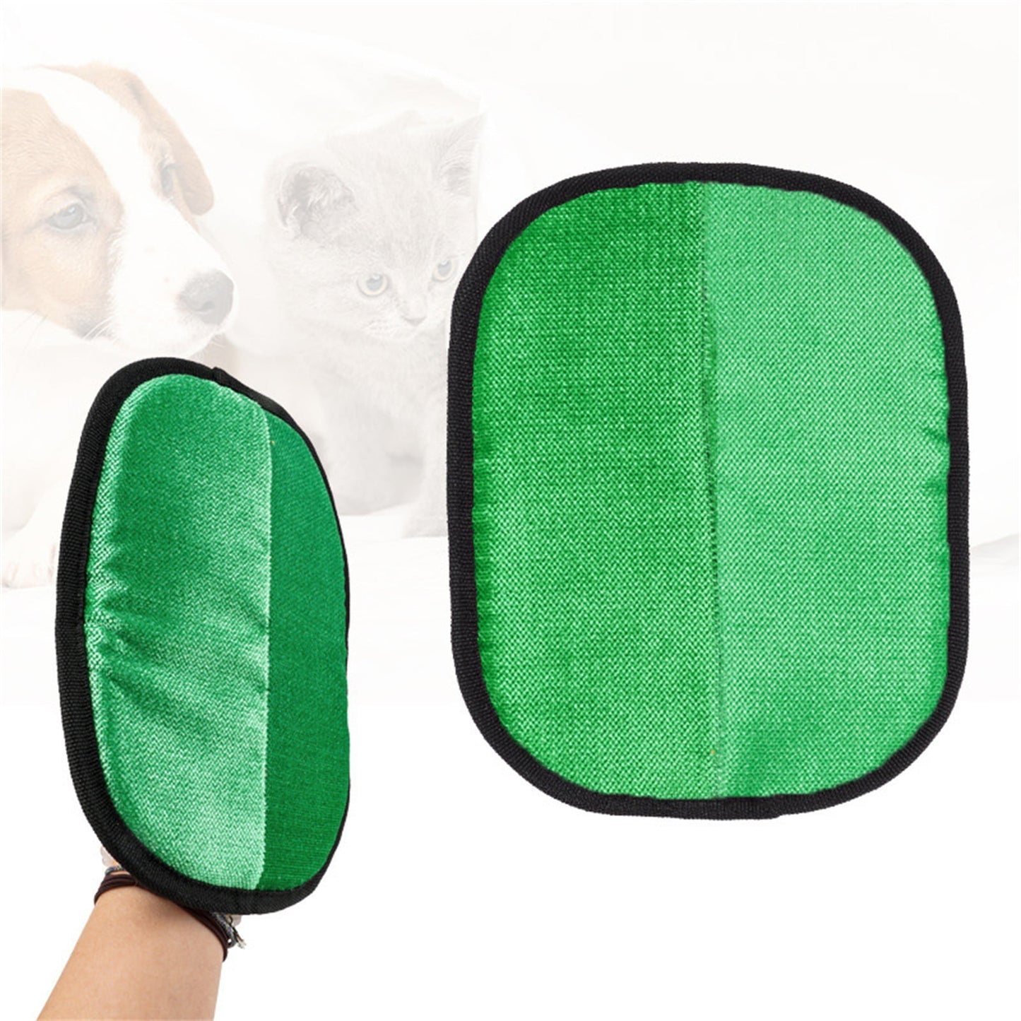 Pet Grooming Gloves,Cat Grooming Gloves for Dog & Cat,Cat Brush Glove for Carpet, Couch, Clothing, Furniture, (Green) 7.28x9.45 7.28" x 9.45" Red2