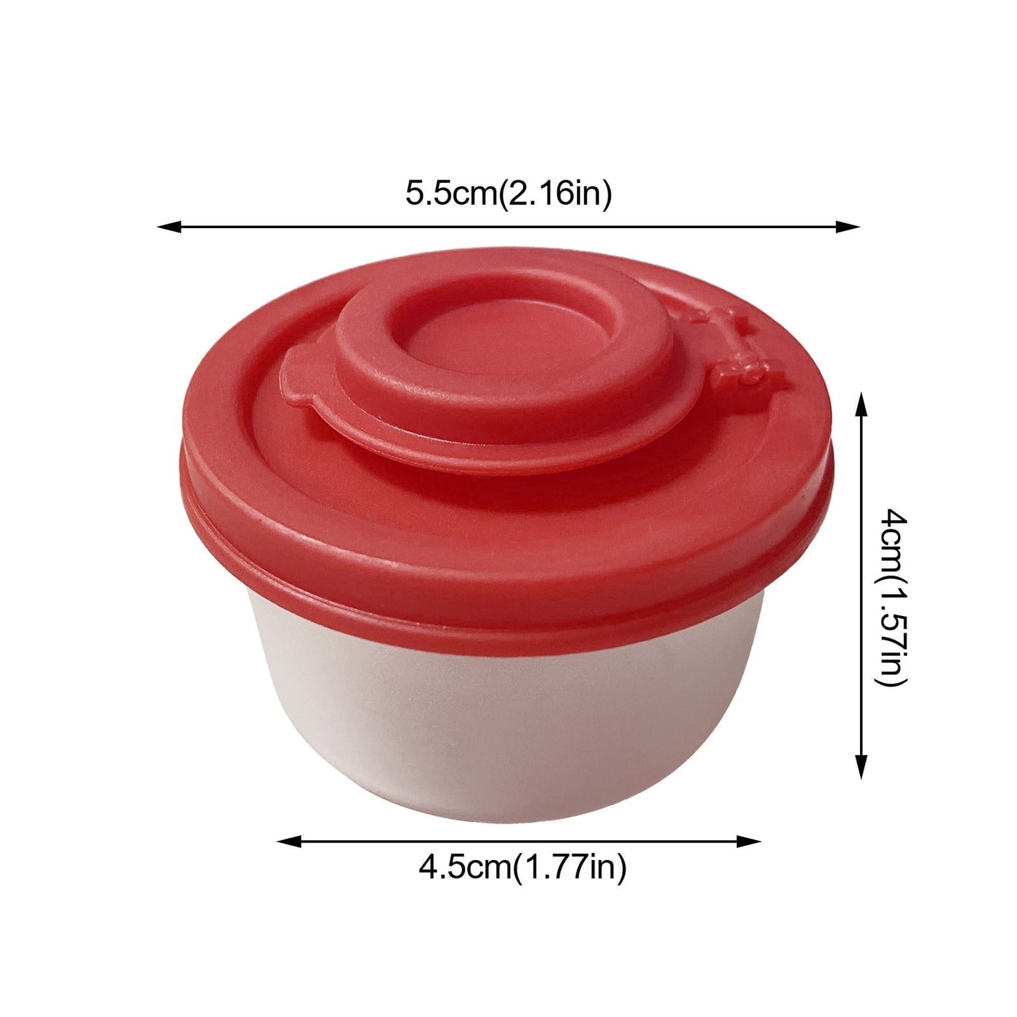 CGZQFEI Salt and Pepper Shakers Moisture Proof Set,Small Mini Salt Shaker to go Camping Picnic Outdoors Kitchen Lunch Boxes Travel Spice Set Clear with Red Covers Plastic Airtight Dispenser Red2