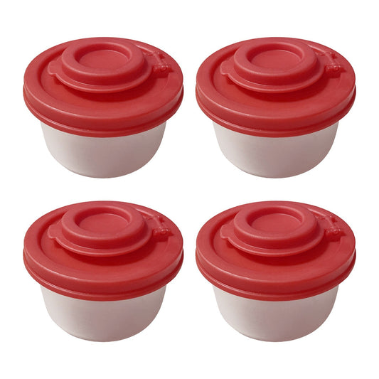 CGZQFEI Salt and Pepper Shakers Moisture Proof Set,Small Mini Salt Shaker to go Camping Picnic Outdoors Kitchen Lunch Boxes Travel Spice Set Clear with Red Covers Plastic Airtight Dispenser Red3