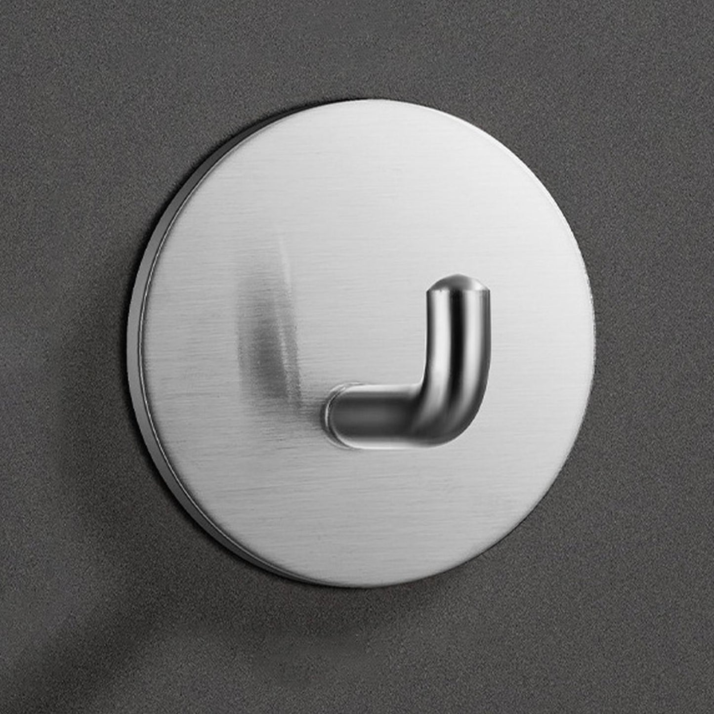 Adhesive Hooks Heavy Duty Waterproof in Shower Hooks for Hanging Loofah, Towels Clothes for Bathroom Removable Stainless Steel Brush Nickel Adhesive Wall Hooks 4 Pcs (Sliver) 1.8x1.8 1.8" x 1.8" Silver