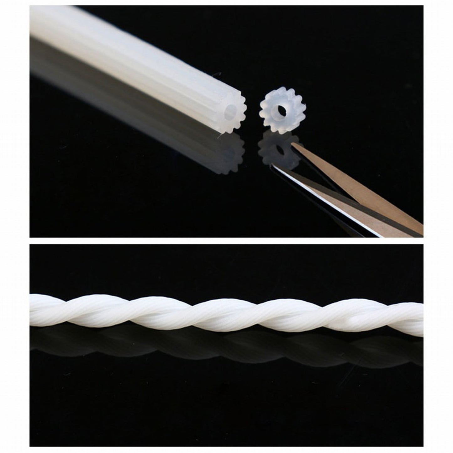 Window Screen Spline, 0.20" x 32.8FT Replacement Round Black Window Screen Retainer Spline, Window Screen Repair 0.18" x 32.8FT Clear2