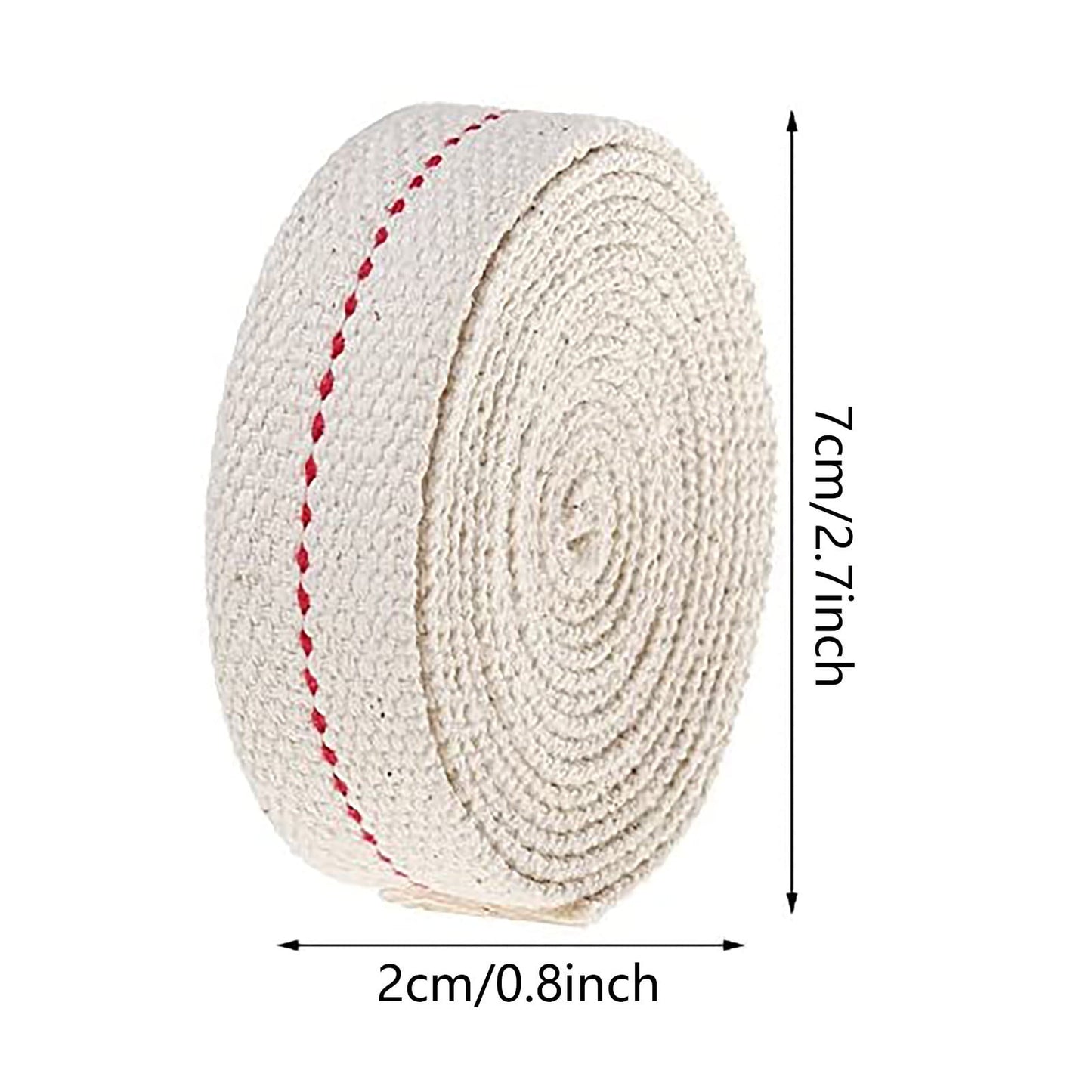 2 Rolls Cotton Oil Lamp Wick, Lantern Wick Oil Latern for Kerosene Burner Lighting & Paraffin Oil Wick,White Replacement Wick for Oil Lamps Oil Burners
