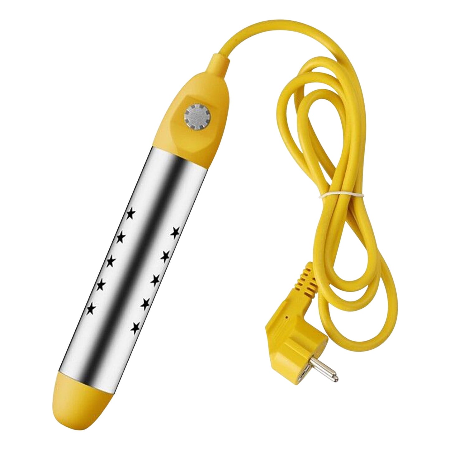Portable Water Heater, 2500W Fast-Boiling Immersion Heater, Immersion Heater for Mini Inflatable Pool, Fast Heating for Bathtub, Bucket, Hot Tub, with Rust-Resistant 304 Stainless Steel Cap Yellow