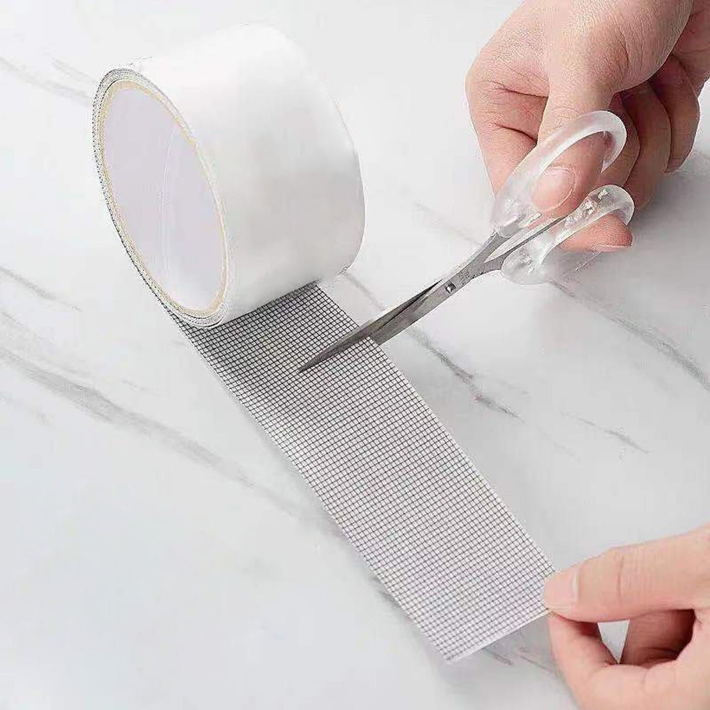Strong Adhesive Screen Repair Tape, Screen Repair Kit Window Screen Repair Tape, Fiberglass Screen Tape Mesh Repair Suitable (Grey) for mesh Doors and Windows, 2 x 70 2" x 70" Grey