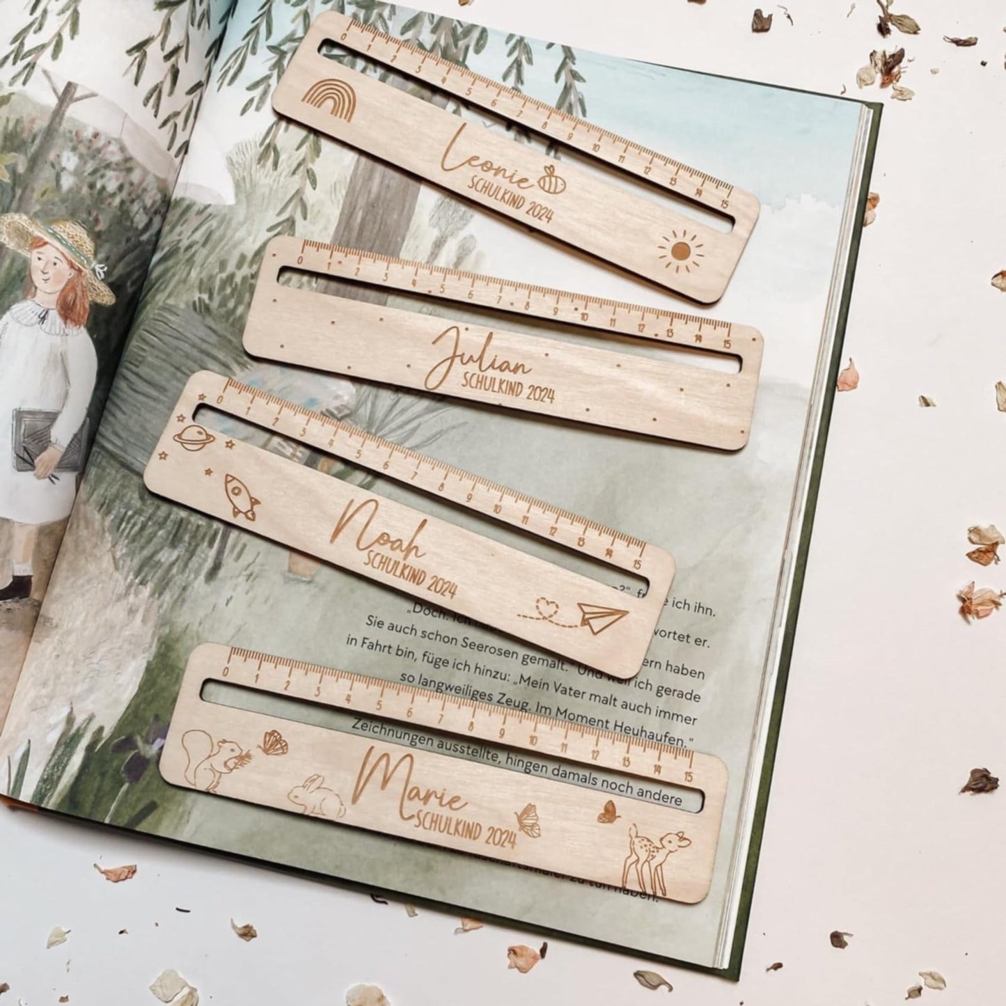 Wooden Reading Tracking Ruler, Reading Strips for Student, Text Guide Ruler for Students and Teachers, Tool for Reading, Classroom Learning Aid, Dyslexia Support Ruler, Study Accessory One Size Brown2